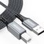 Cable USB A a B trenzado 10ft para impresora HP Canon Brother Epson