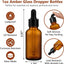 60 Botellas Cuentagotas Vidrio Ámbar 30ml para Aceites