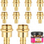 10 Adaptadores Latón 1/2x3/4 pulg PEX-A Cobre