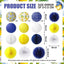 18 Faroles Colgantes Bola Panal Azul Amarillo Blanco