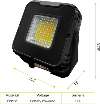 Luz trabajo LED 1000 lúmenes doble cara recargable USB