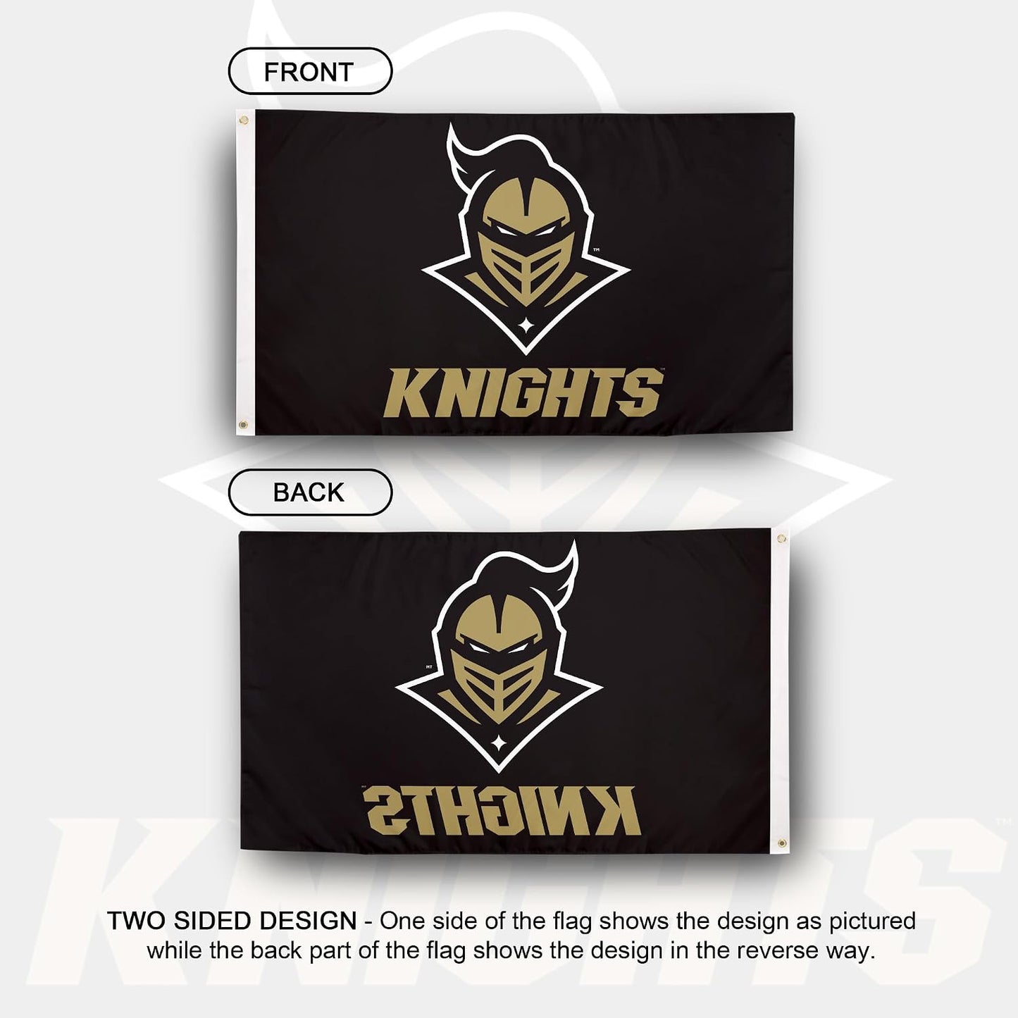 Bandera UCF 3x5ft tela poliéster duradera interiores exteriores