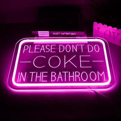 Letrero neón LED baño para bares clubes y adolescentes