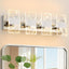 Luminaria LED 4 luces cromadas ajustable 5CCT sobre espejo