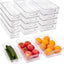 Pack 12 Cubos Org. Refri 3 Tamaños Apilables Transparentes