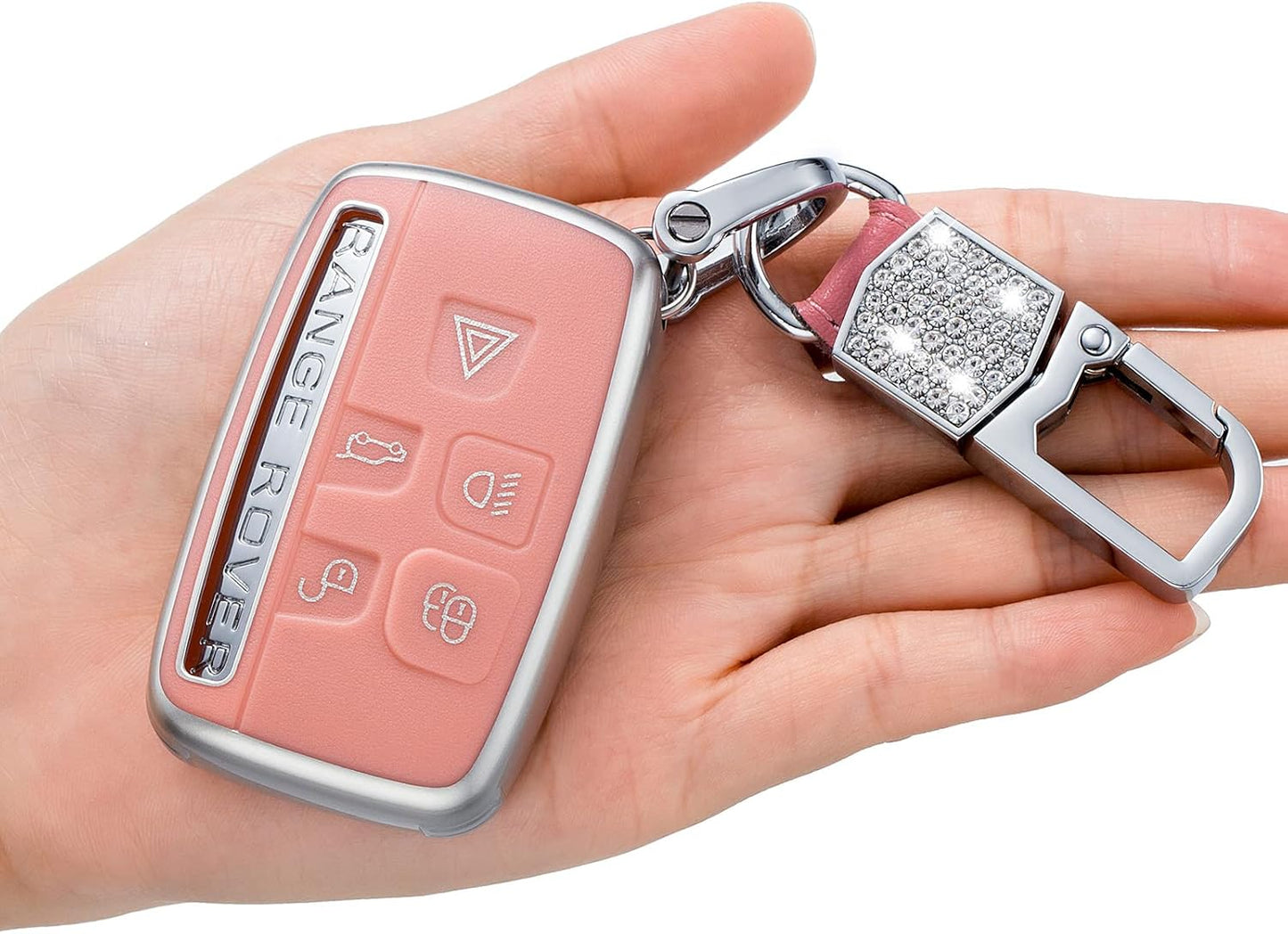 Funda llavero Land Rover comp A rosa