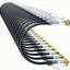 Cables parche Cat6a 0.5ft 24 pzas delgados flexible 550MHz