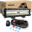 Combo luces LED todoterreno 12" 300W 30000lm kit cable 16AWG