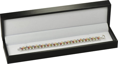 Caja regalo pulsera collar cadena lujo piel sintética 8.75"