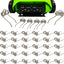 36 Pzas púas repuesto Greenworks 10Amp 14" acero inox