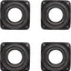 Pack 4 Tocadiscos Lazy Susan 2.8pulg Capacidad 100lb Negro