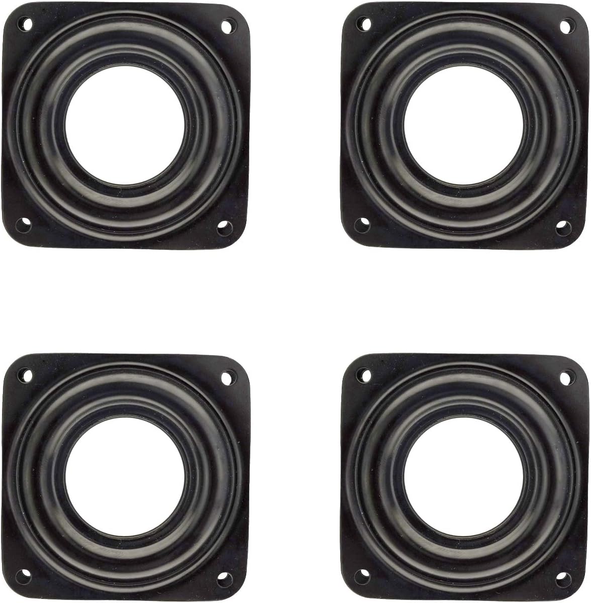 Pack 4 Tocadiscos Lazy Susan 2.8pulg Capacidad 100lb Negro
