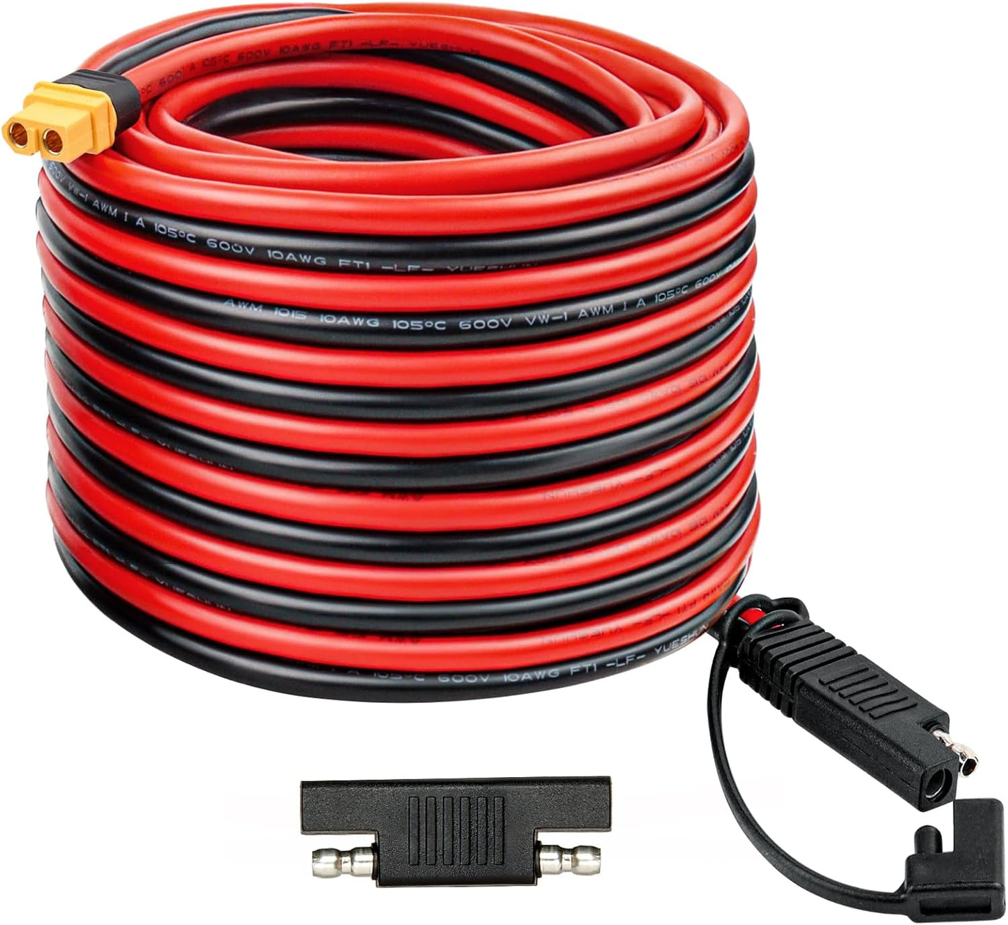 Cable extensión XT60 a SAE 25ft con adaptador inverso