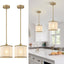 2 Luces colgantes ratán bohemio cocina modernas doradas