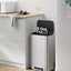 Basurero cocina 30L acero inox cierre suave antidesliz
