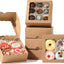 55 Pzas Cajas marrones con ventana para fresas