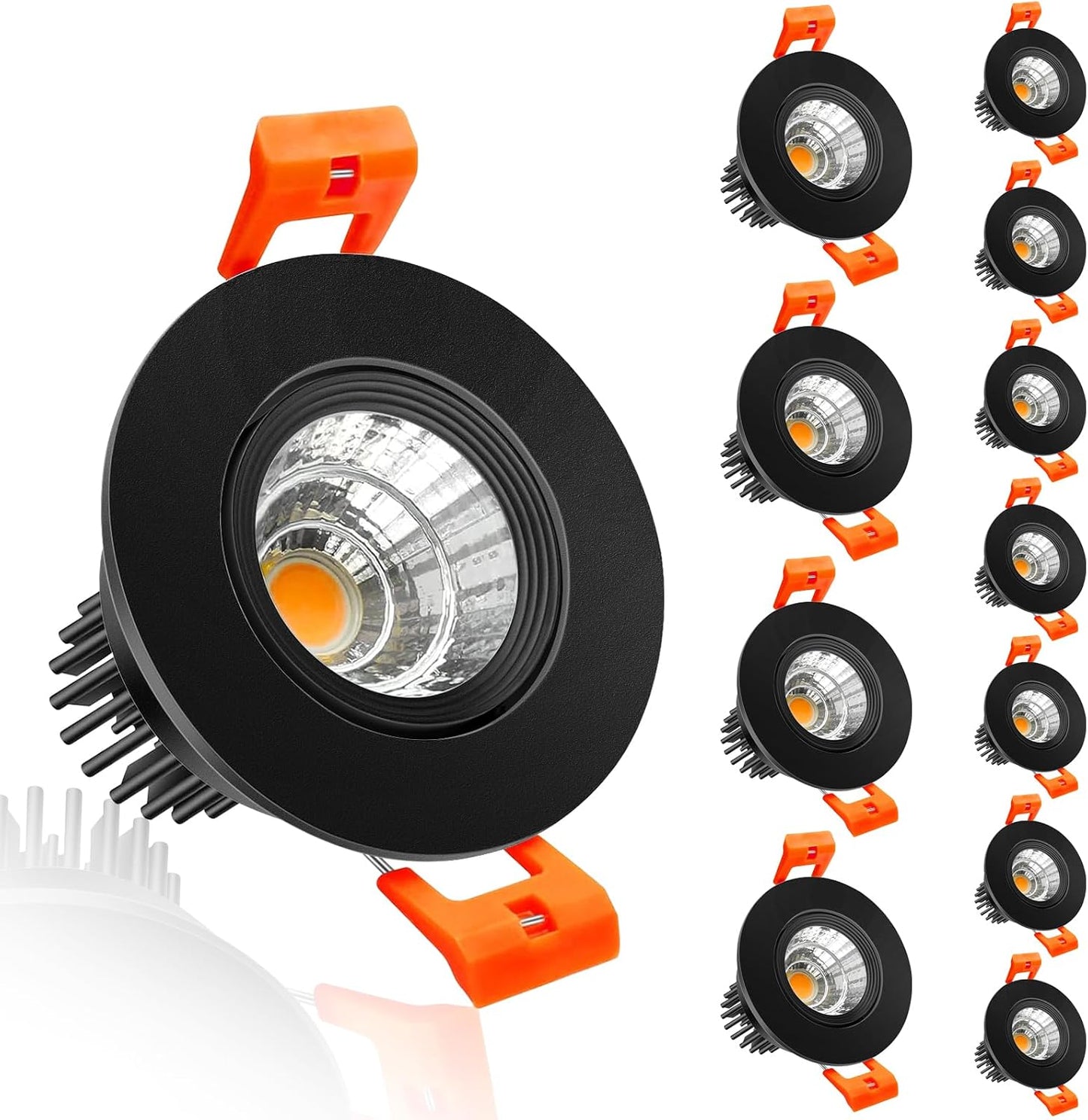 Downlight LED 2pulg 3W 220lm blanco cálido 3000K pack 12