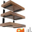 6 Soportes Flotantes Pared Acero Negro 12"