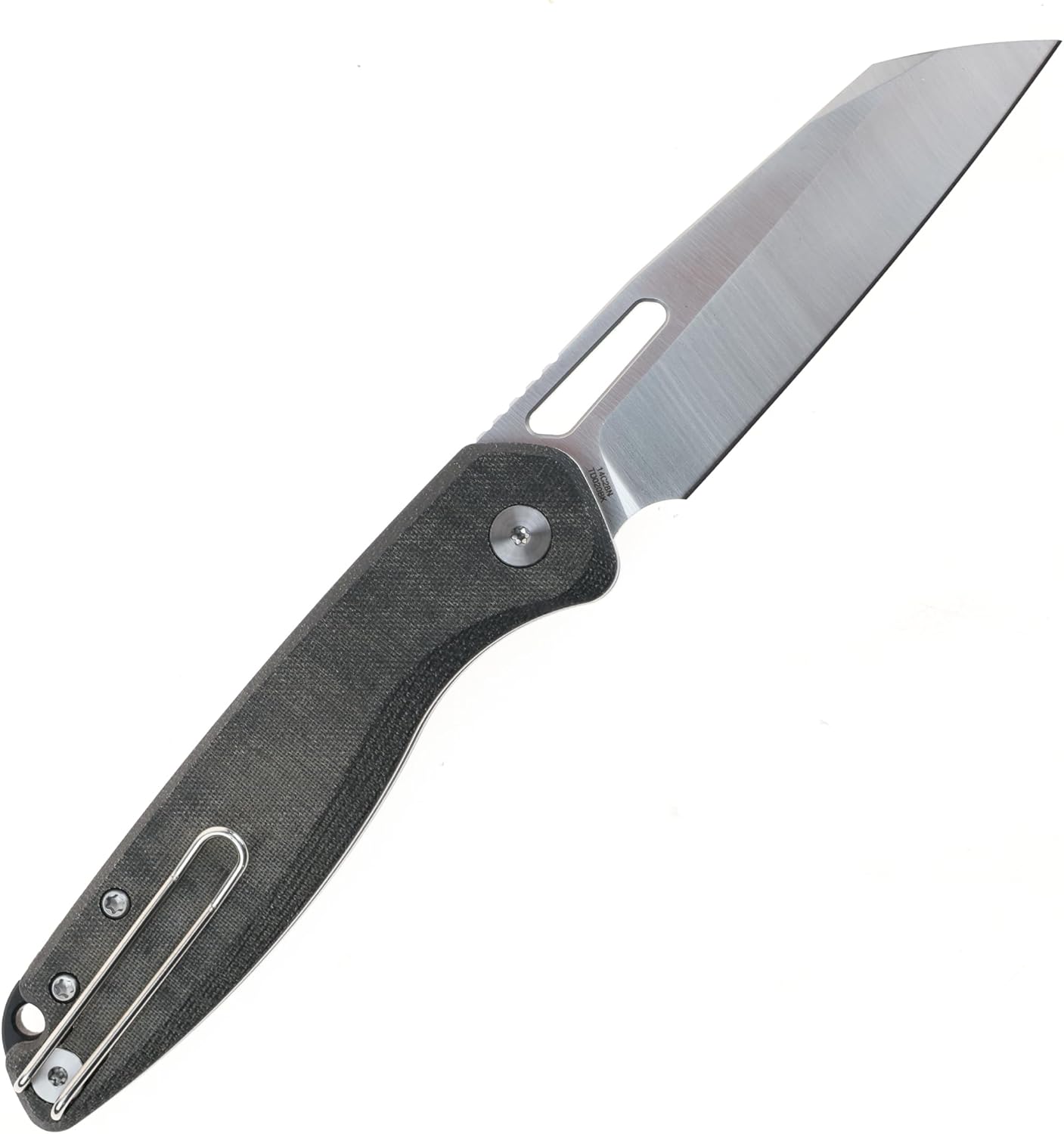 Cuchillo plegable bolsillo botón 3pulg mango compuesto