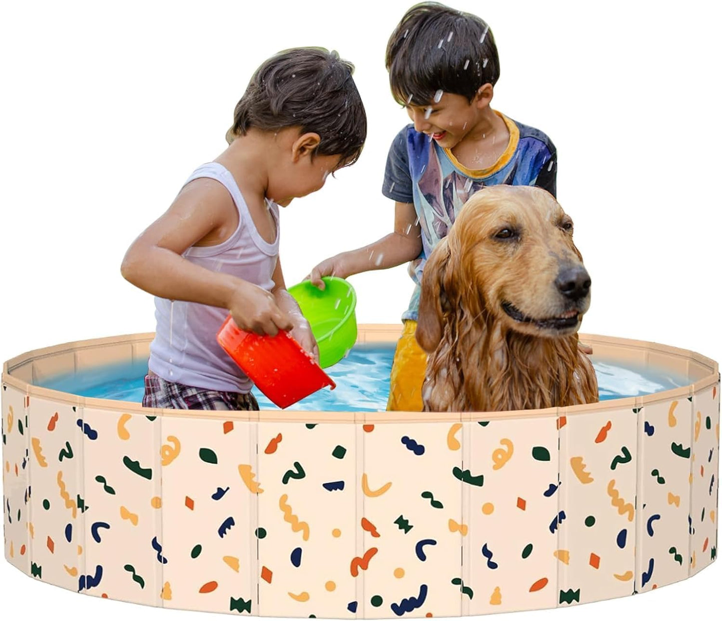 Piscina plegable para mascotas 47x12pulg plástico duro