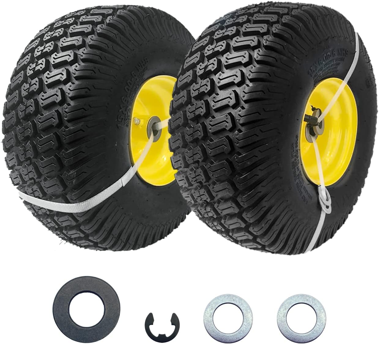 2 Pack Neumáticos 15x6.00-6 NHS para Cortacésped