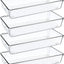 4 bandejas organizadoras plástico transparente 12pulg escritorio