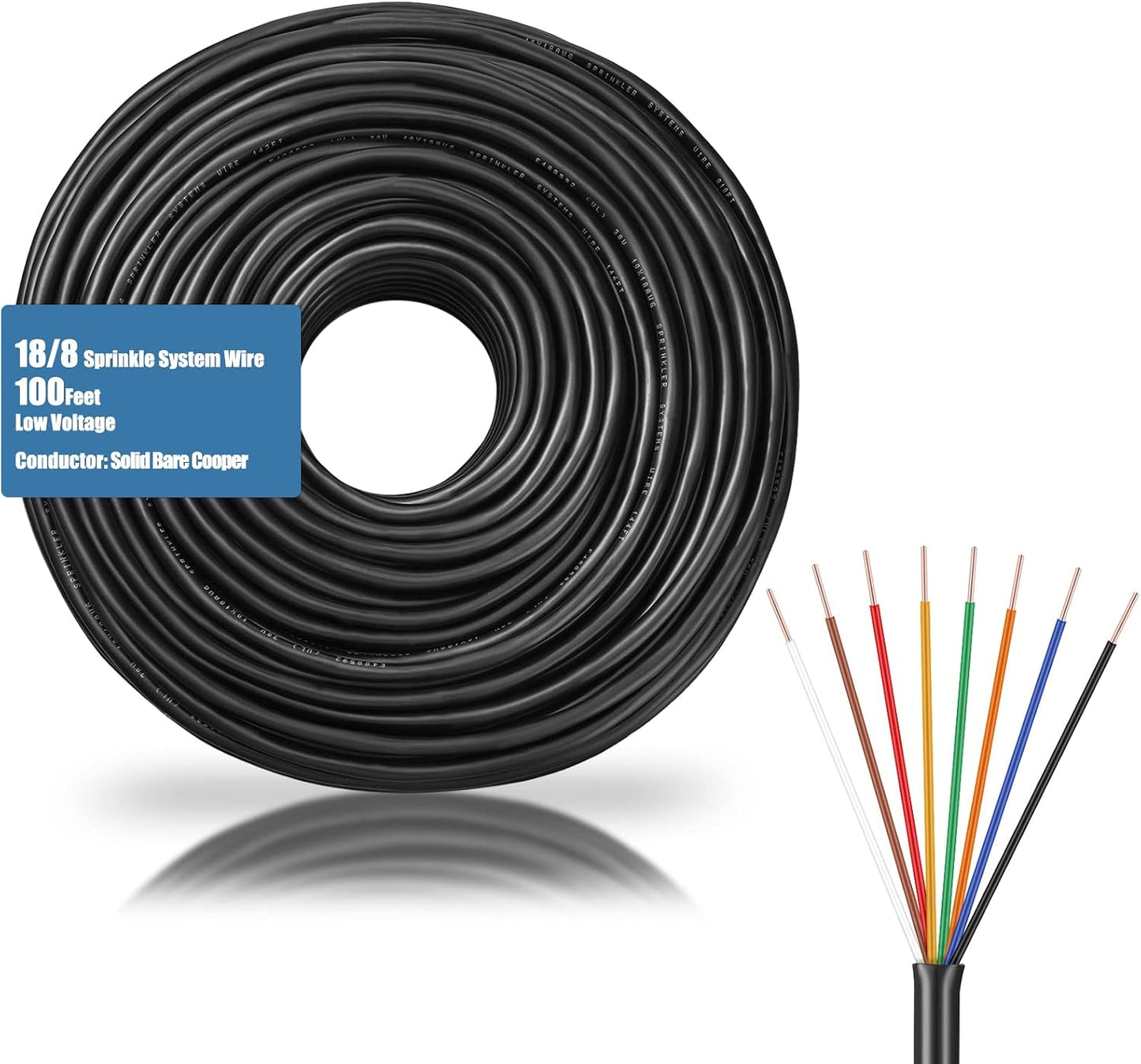 Alambre riego sólido con cubierta PVC UV resistente