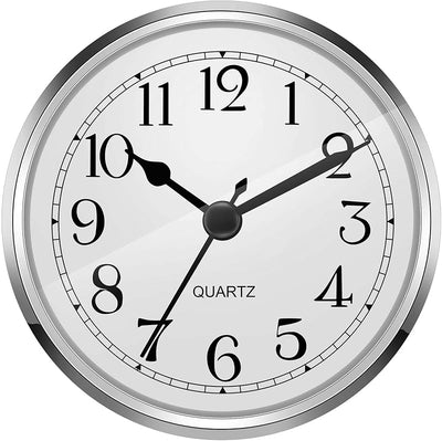 Reloj cuarzo 3.543pulg con inserto número arábigo plata