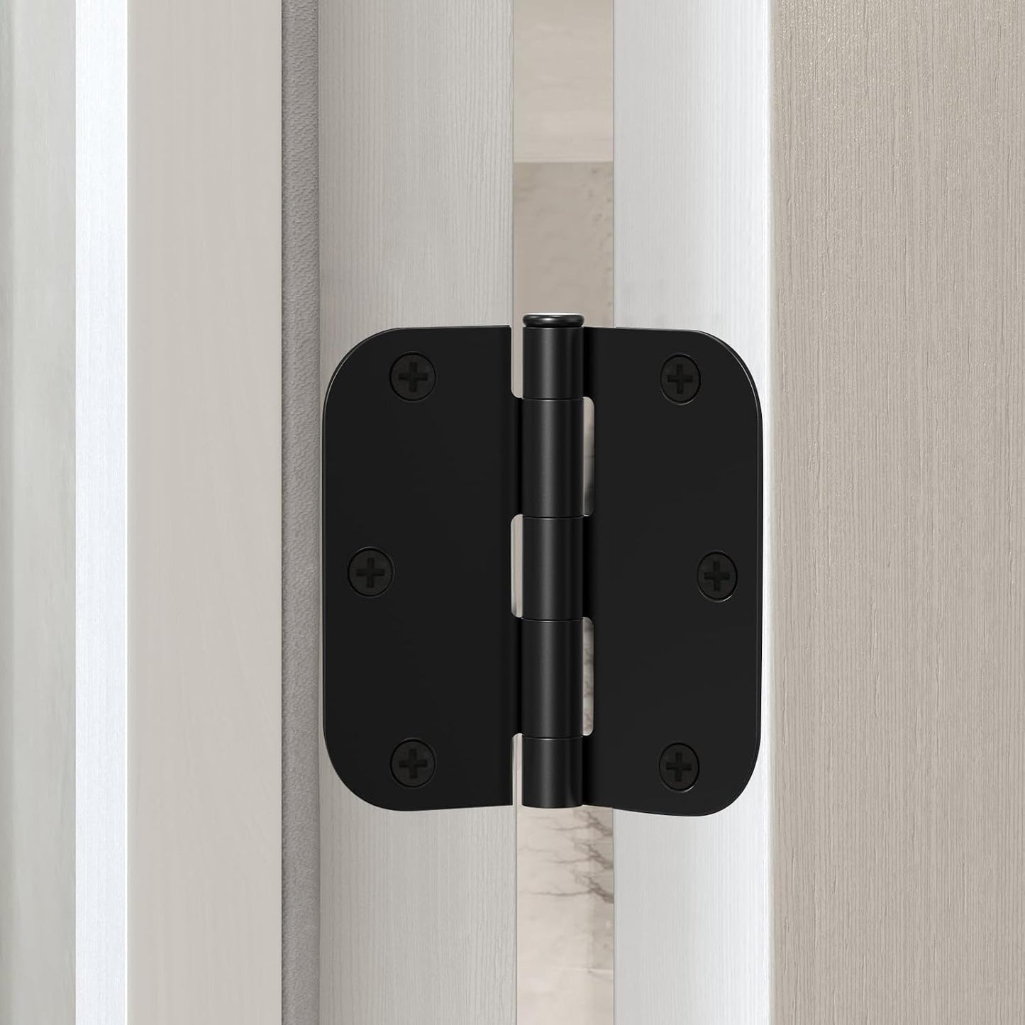 Bisagras puerta negras mate 3.5pulg hierro plano