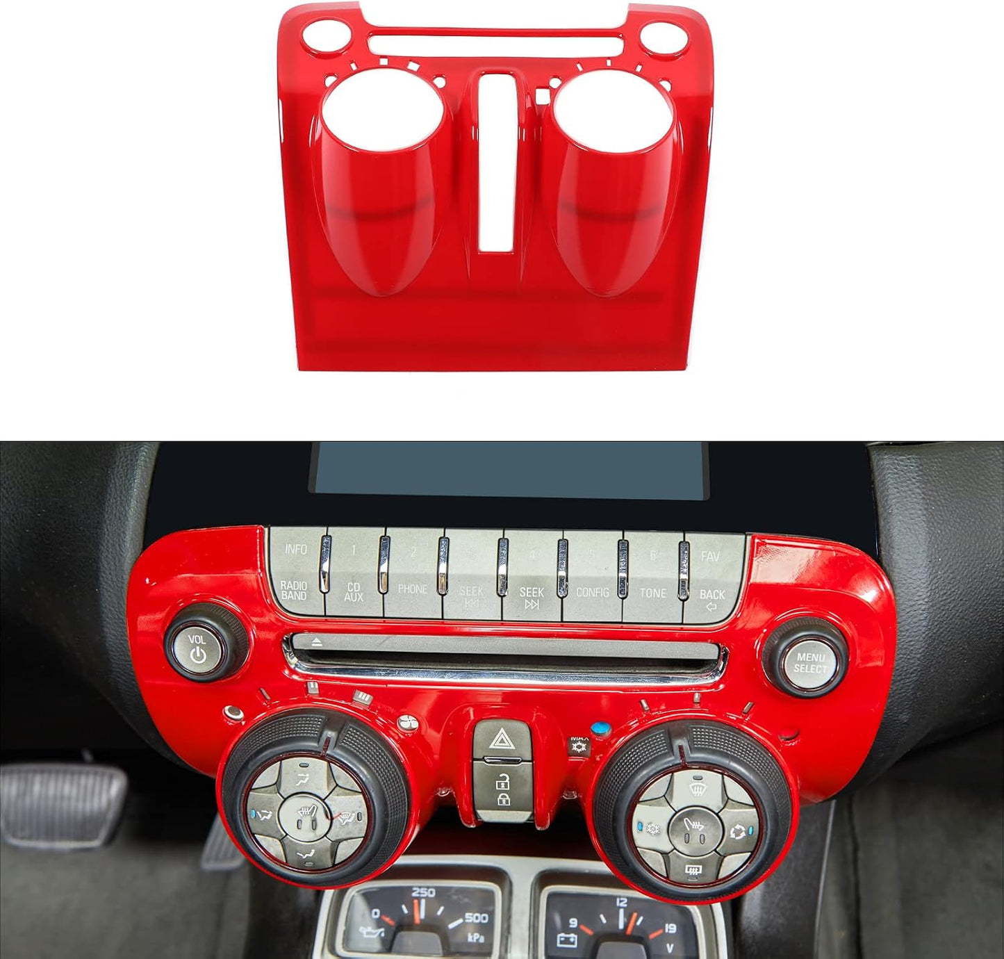Cubierta panel consola Chevrolet Camaro 10-15 Rojo