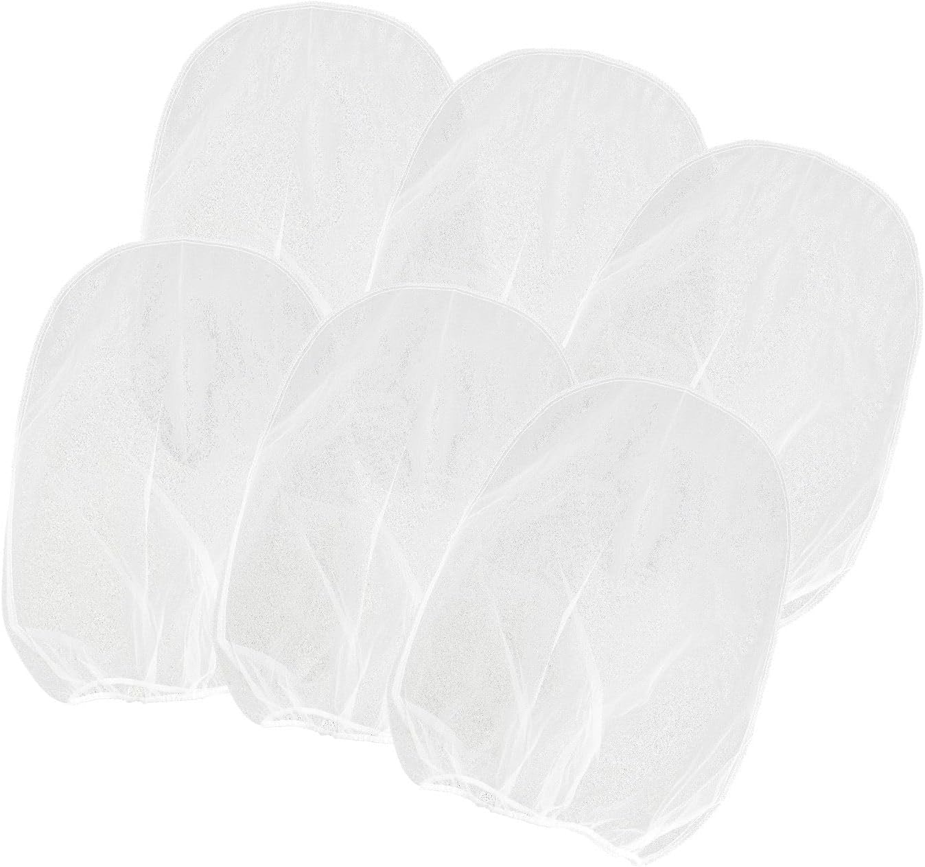 6 Pzas Bolsa Filtro Pintura 5gal Malla Fina Cubo Colador Blanco
