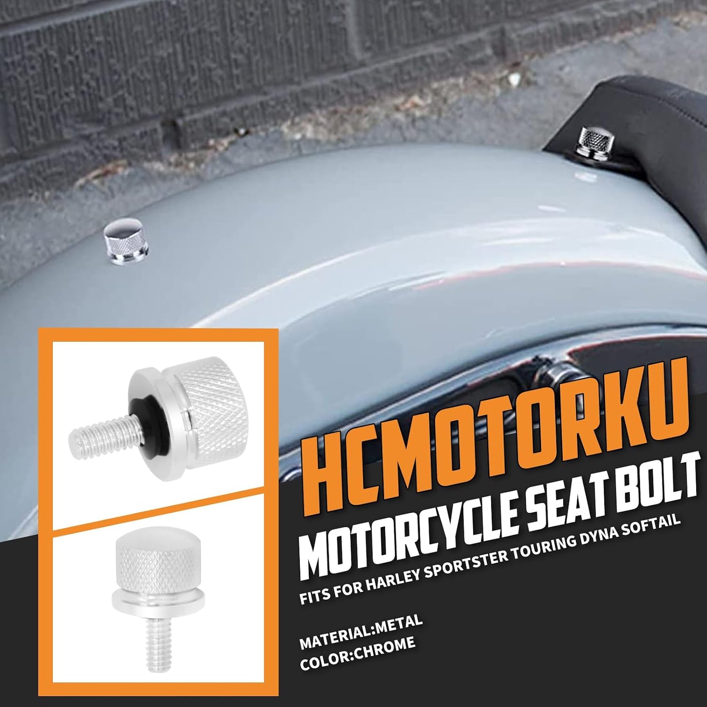 Tornillo asiento motocicleta Harley Touring 97-UP cromo
