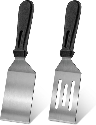 2 Pzas Espátula Acero Inox para Sartén Hierro Fundido