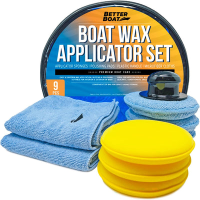 Almohadillas cera microfibra espuma suave para barcos y autos set