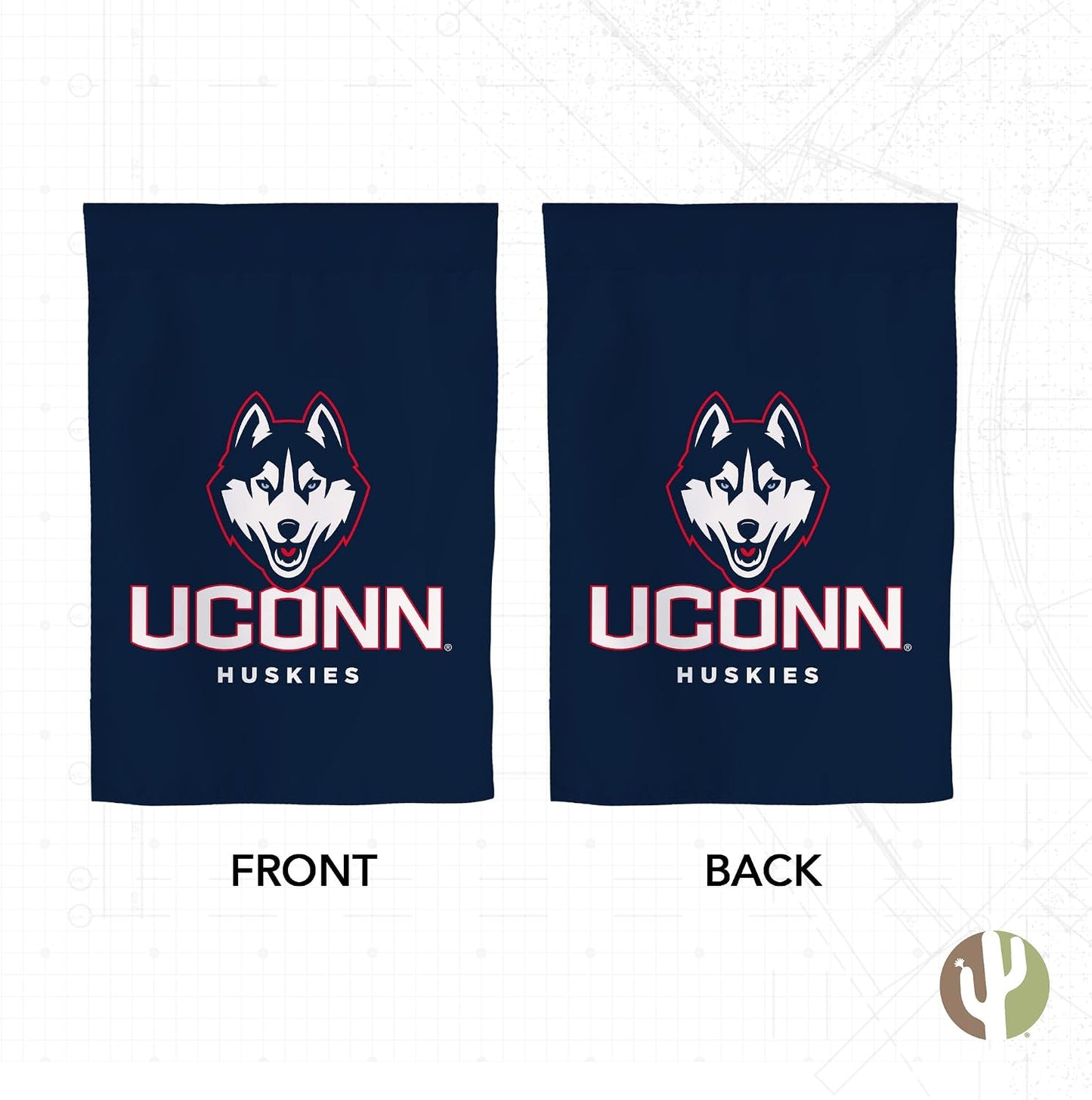Bandera jardín UConn Huskies 19x12pulg diseño D