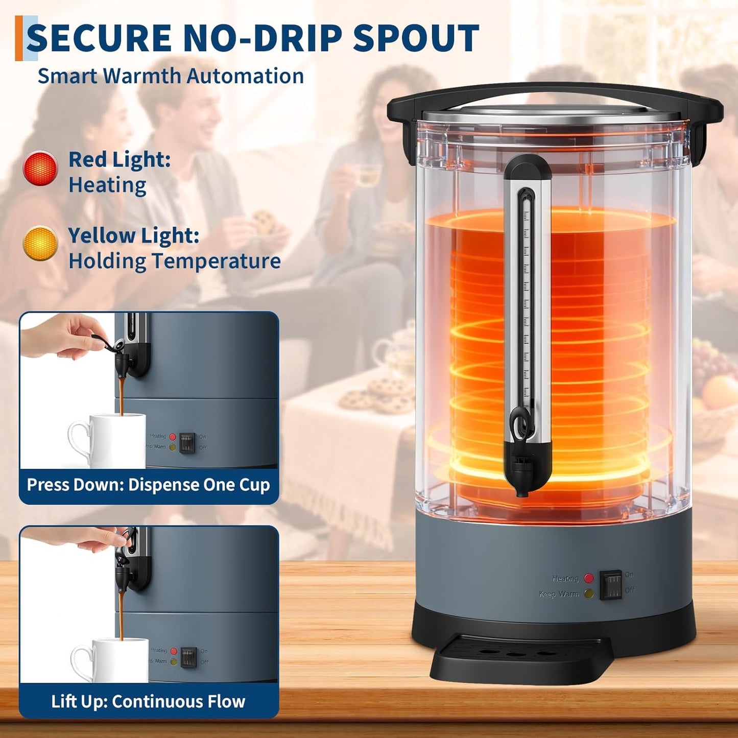 Urna Café 14L 3.8gal Doble Pared Bufé Catering