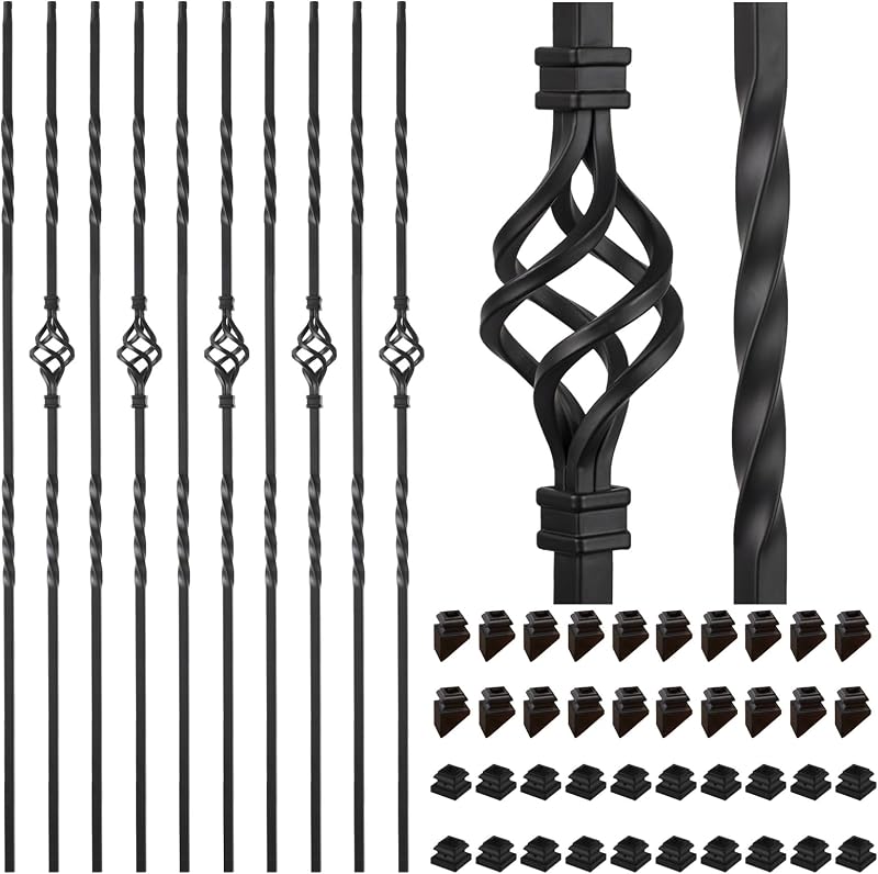 20 Balaustres Hierro Escalera Husillo 1/2" Torsión