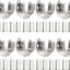 Soportes barra armario 8 pzas plata 1.25"