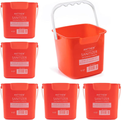 Cubo plástico 6qt juego 6 recipientes cuadrados con boquilla