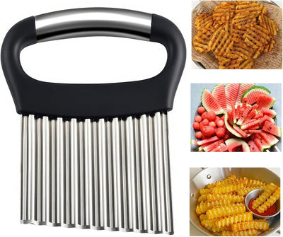 Cortador arrugas grande acero inox para papas fritas