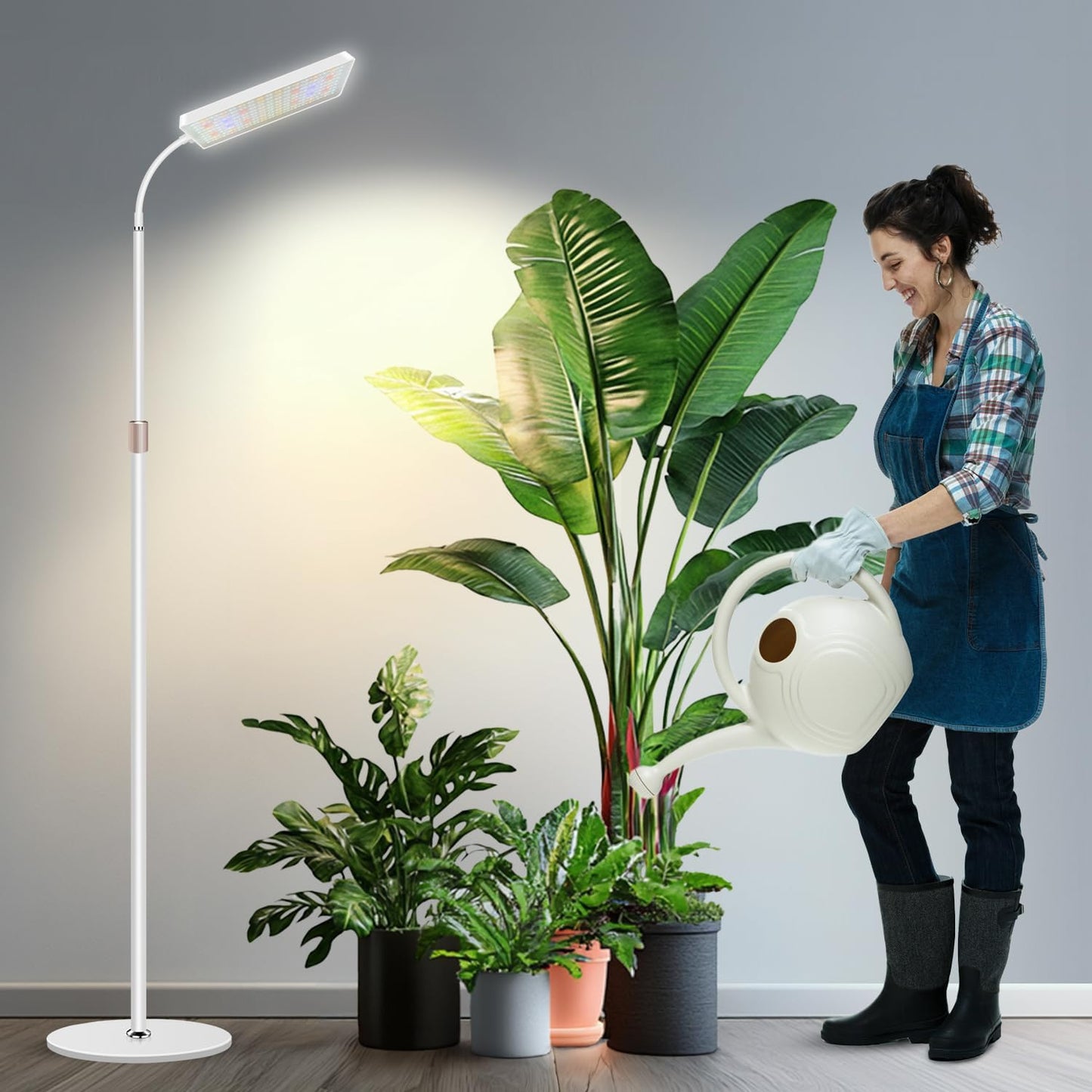 Luz cultivo interior 153 LED espectro completo 61-173cm