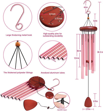 Campanas de viento aluminio para jardín regalo mamá