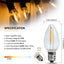 Pack 15 bombillas LED C7 E12 0.6W blanco cálido plástico