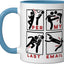 Taza cerámica humor oficina sarcasmo azul/blanco