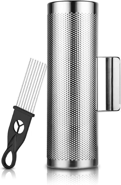Güiro metal acero inox 30.5x10.2cm con raspador