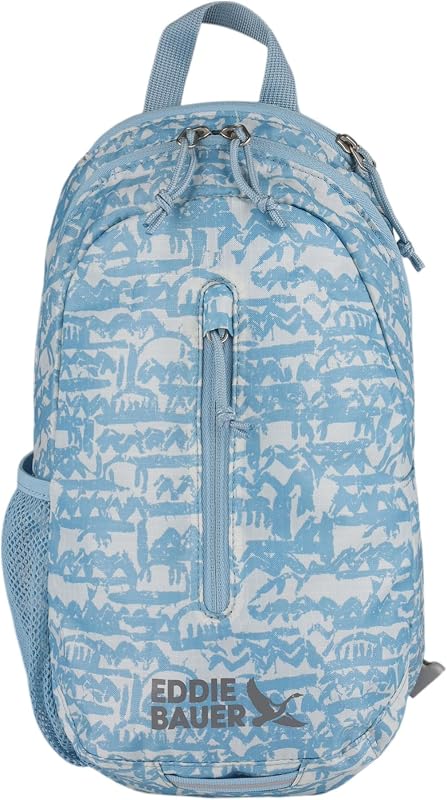 Bolso bandolera plegable nylon ripstop 10L niebla azul