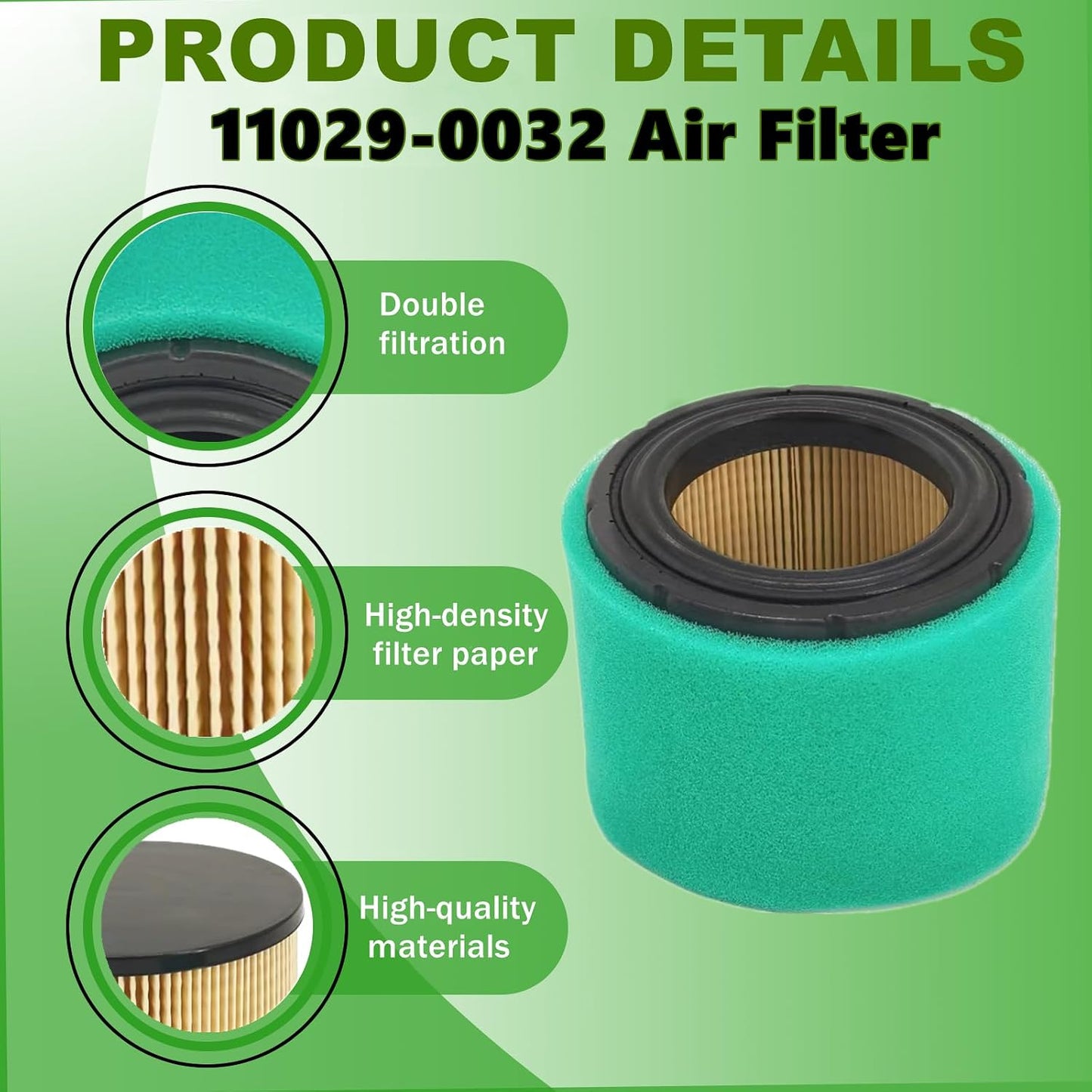 Filtro aire Kawasaki FJ180V pack 2