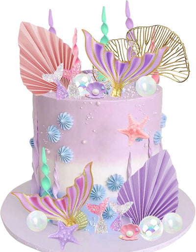 Adornos tartas cola sirena para fiestas cumpleaños