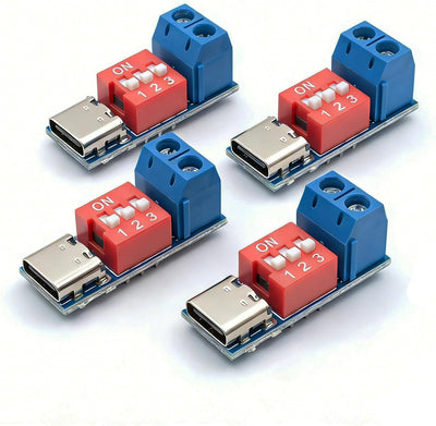 4 Pzas Modulo Carga Rapida USB-C PD 5-20V