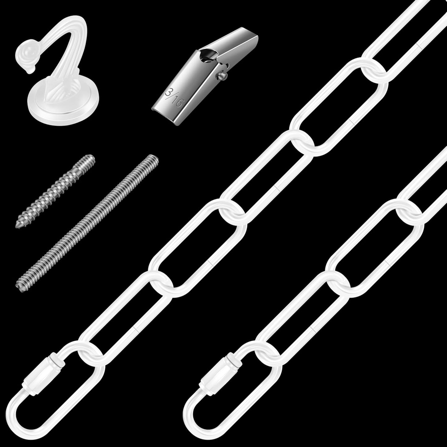 Kit cadena colgante 6ft con ganchos para candelabro